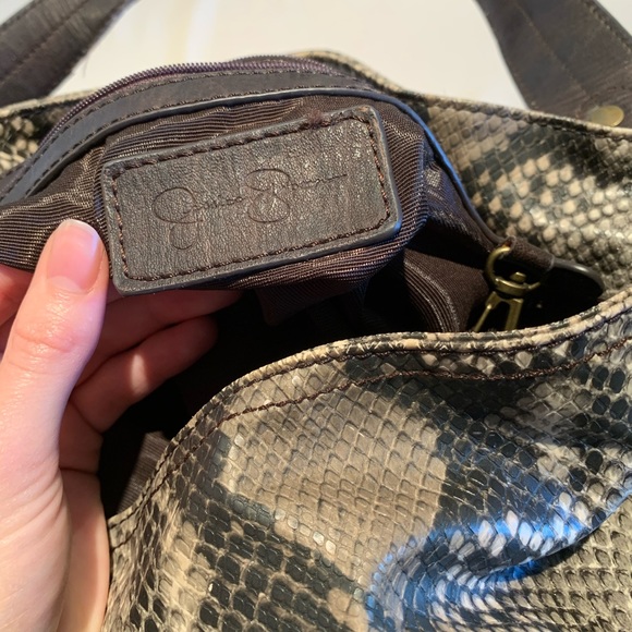 Snakeskin large shoulder bag - Picture 3 of 4